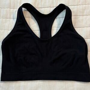 Boody Size L Racerback Bra Bralette Wirefree Wireless Black Bamboo